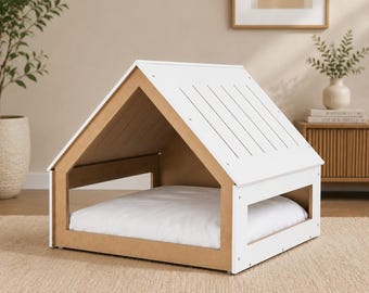 Scheunentor Hundebox, Holzkorb Möbel, Indoor Hundehütte, Deluxe Hundebox