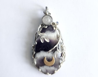 collar de hoja de amatista