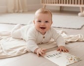 Monthly Baby Milestone Cards Printable | Minimalist Meadow | Instant Download | Keepsake or Gift