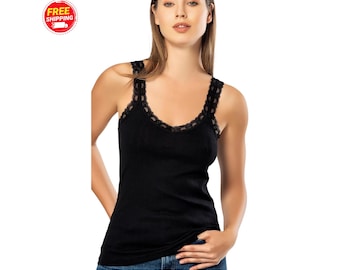 Camiseta de tirantes de algodón suave y transpirable para mujer, cómoda y ligera.