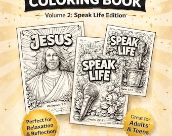 Bold Faith Coloring Book Vol 2 / Scritture, versetti biblici, pagine per adulti cristiani (download digitale)