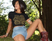 Woodland Succulents Fitted Crop Tee