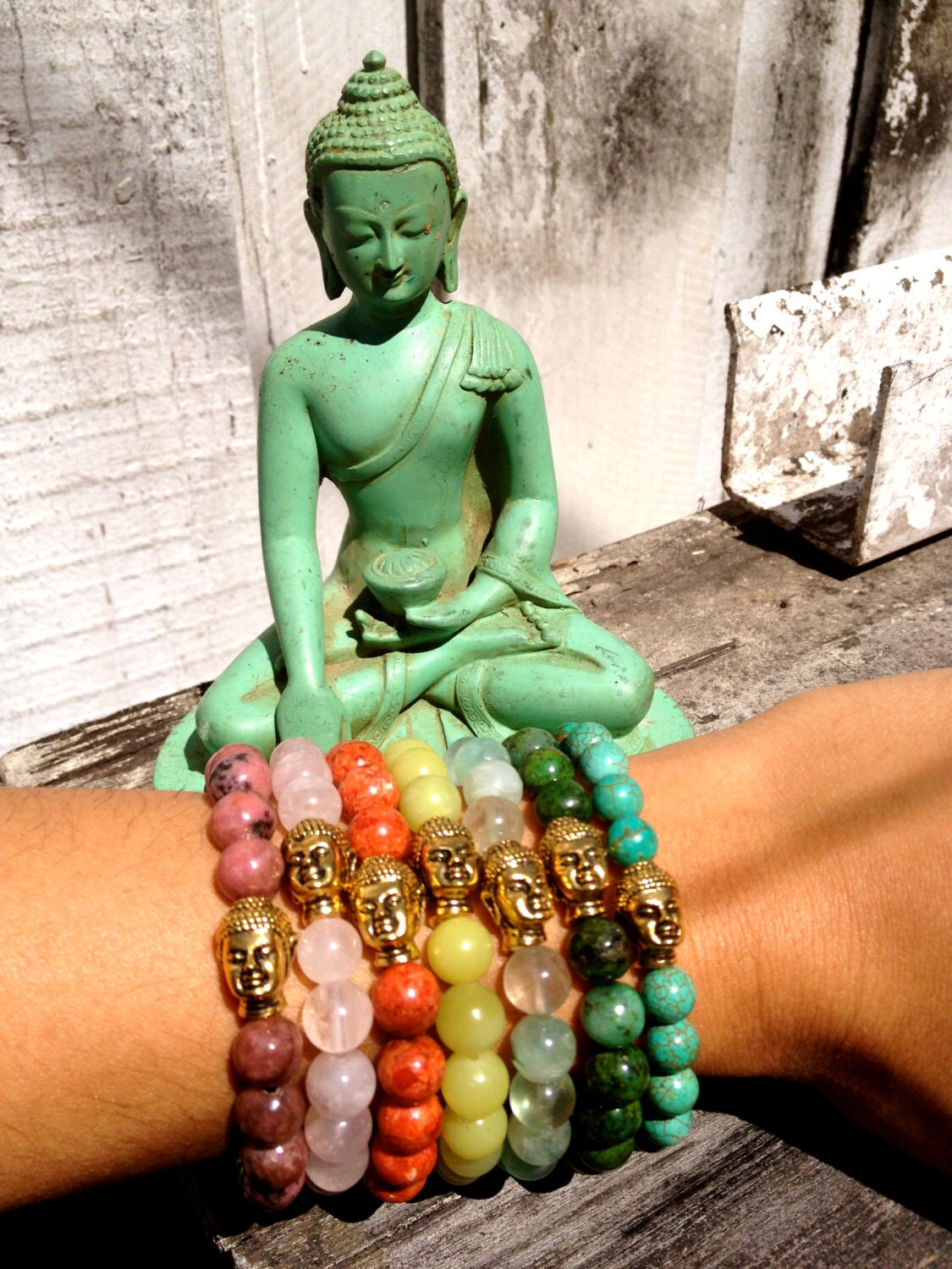 Vintage Gold Buddha Bracelet in Assorted Colors Gift Boxed Etsy