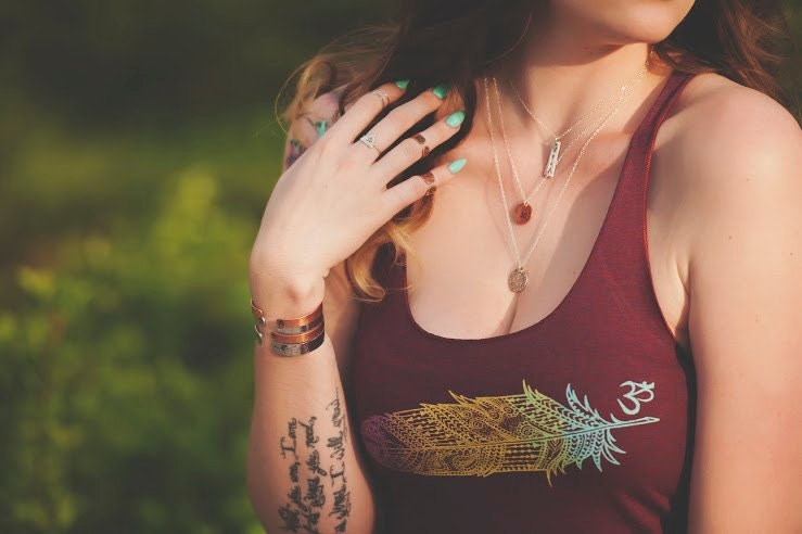 OM Feather Racerback Tank