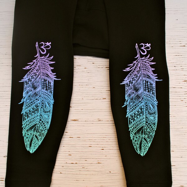 Feather Leggings Etsy