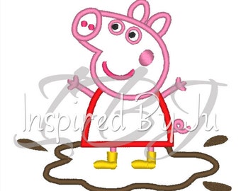 Peppa Pig jumping on Muddy Puddle