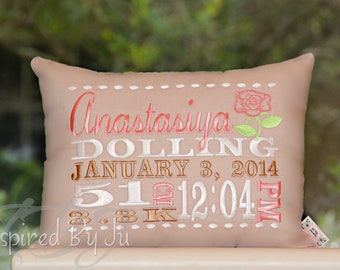 Birth Announcement Pillow
