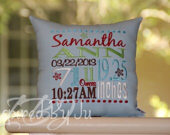 Birth Announcement Pillow