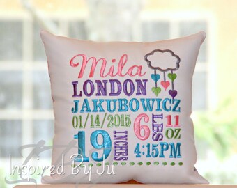 Birth Announcement Pillow