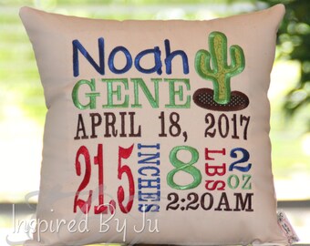 Birth Announcement Pillow