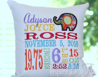 Birth Announcement Pillow