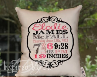 Birth Announcement Pillow
