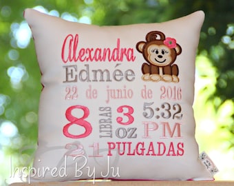Birth Announcement Pillow