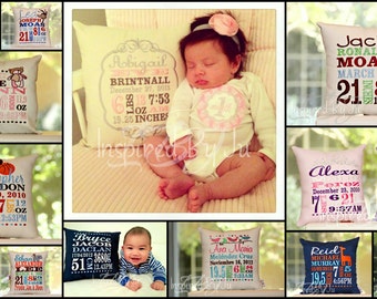 Birth Announcement Pillow
