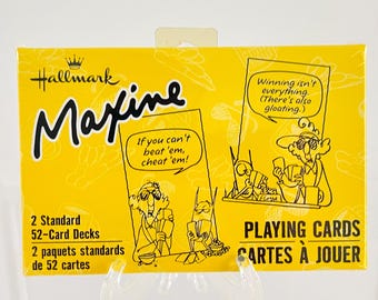 Vintage 1990s Hallmark Maxine Playing Cards Two decks Sealed NIB Jokes Funny Humorous