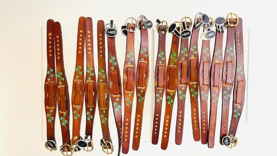 Vintage tooled leather Flower Power hippie boho Groovy belt floral 70s Floral Tooled Leather Hippie Belt | Boho Tooled Flower  main image 3