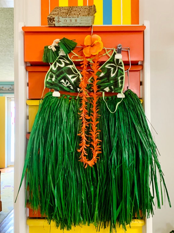 Vintage 1960s Retro TIKI NOS Hawaii Raffia Waikiki