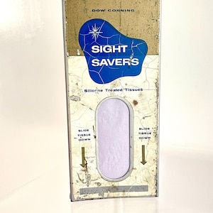 Vintage 1960s Industrial Factory Aluminum Metal Wall Box Dispenser Dow Corning Sight Savers