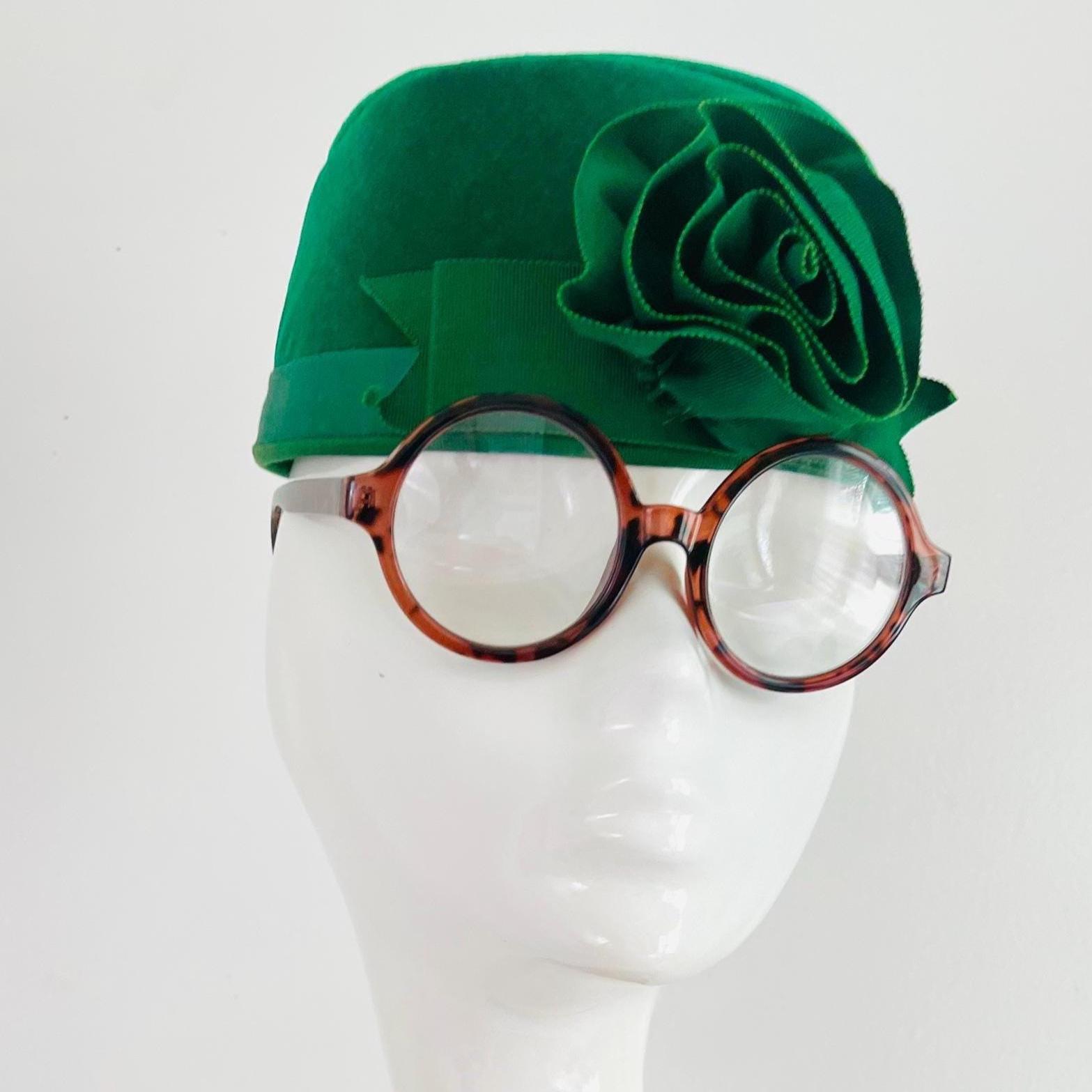 Chevalier Hat Circa 1950, Vintage Capulet velvet hat with bow detail Mr-ed.-vintage-hat.jpg main image 3