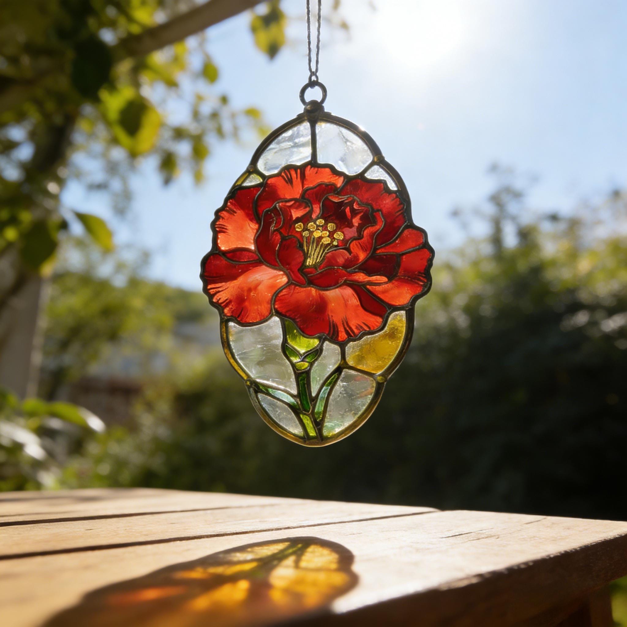 Peony Stained Glass - Etsy