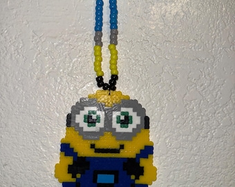 Minion-Inspired Perler Bead Necklace