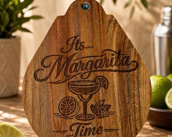 Juego de salero para margaritas de madera de acacia grabado y personalizado, accesorio de bar de cócteles de 3 niveles.