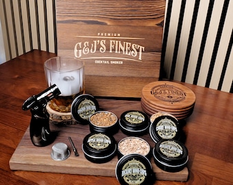 Whiskey Smoker Kit, Cocktail Gift Set with Torch & Wood Chips