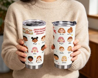 Personalized Graduation Tumbler – Custom Class of 2026 Coffee Mug with Student & Teacher Names – College Graduation Gift