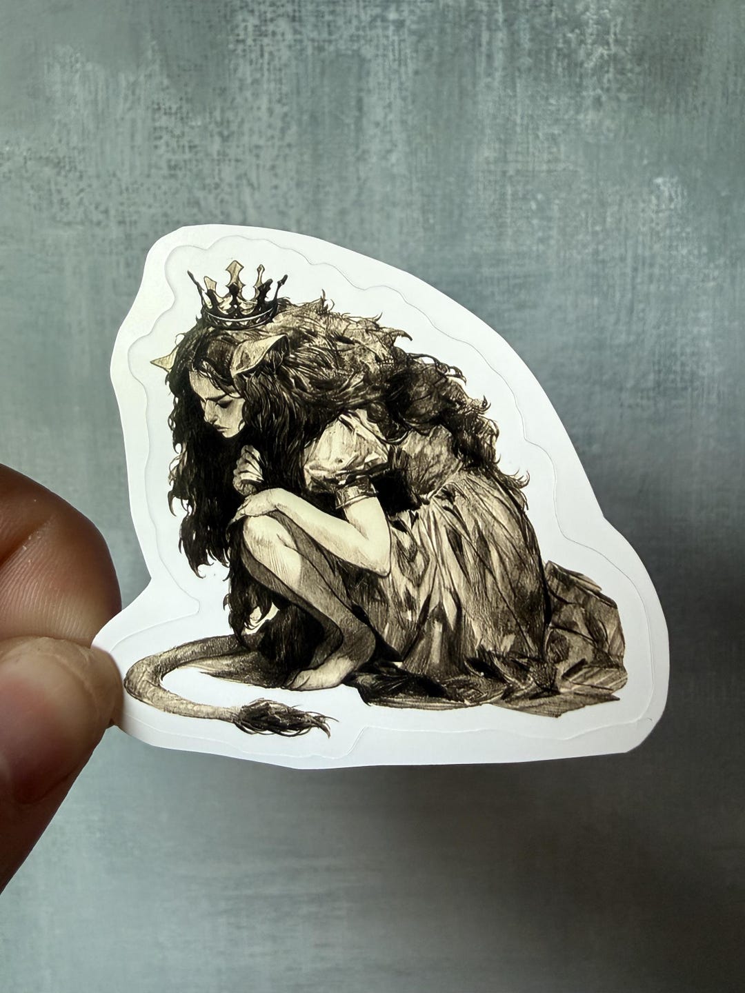 Manticore Queen Sticker | Gothic Fantasy Creature Vinyl Decal | Dark ...