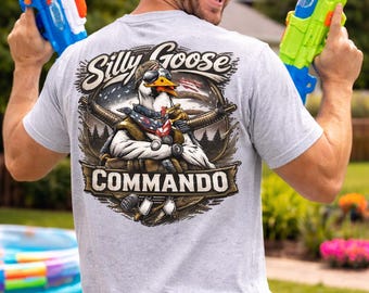 Silly Goose Commando Tee| Funny Military Duck Graphic Tee