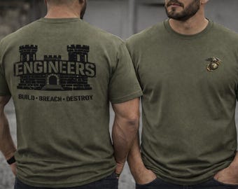 USMC Engineers Castle Logo T-shirt