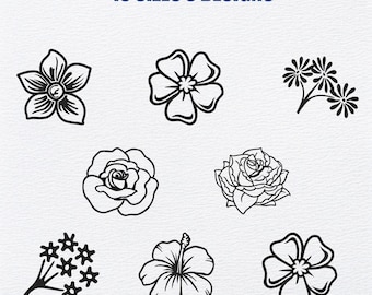 花柄刺繍デザインセット｜フラワーミシン用ファイル｜10サイズ 8デザイン