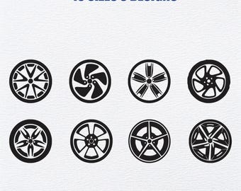 自動車用アルミホイール刺繍デザインセット｜自動車ホイール刺繍機用ファイル｜10サイズ8デザイン