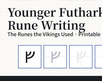 Viking Rune Worksheets | Younger Futhark Workbook | Norse Rune Writing Stroke Order | Printable PDF