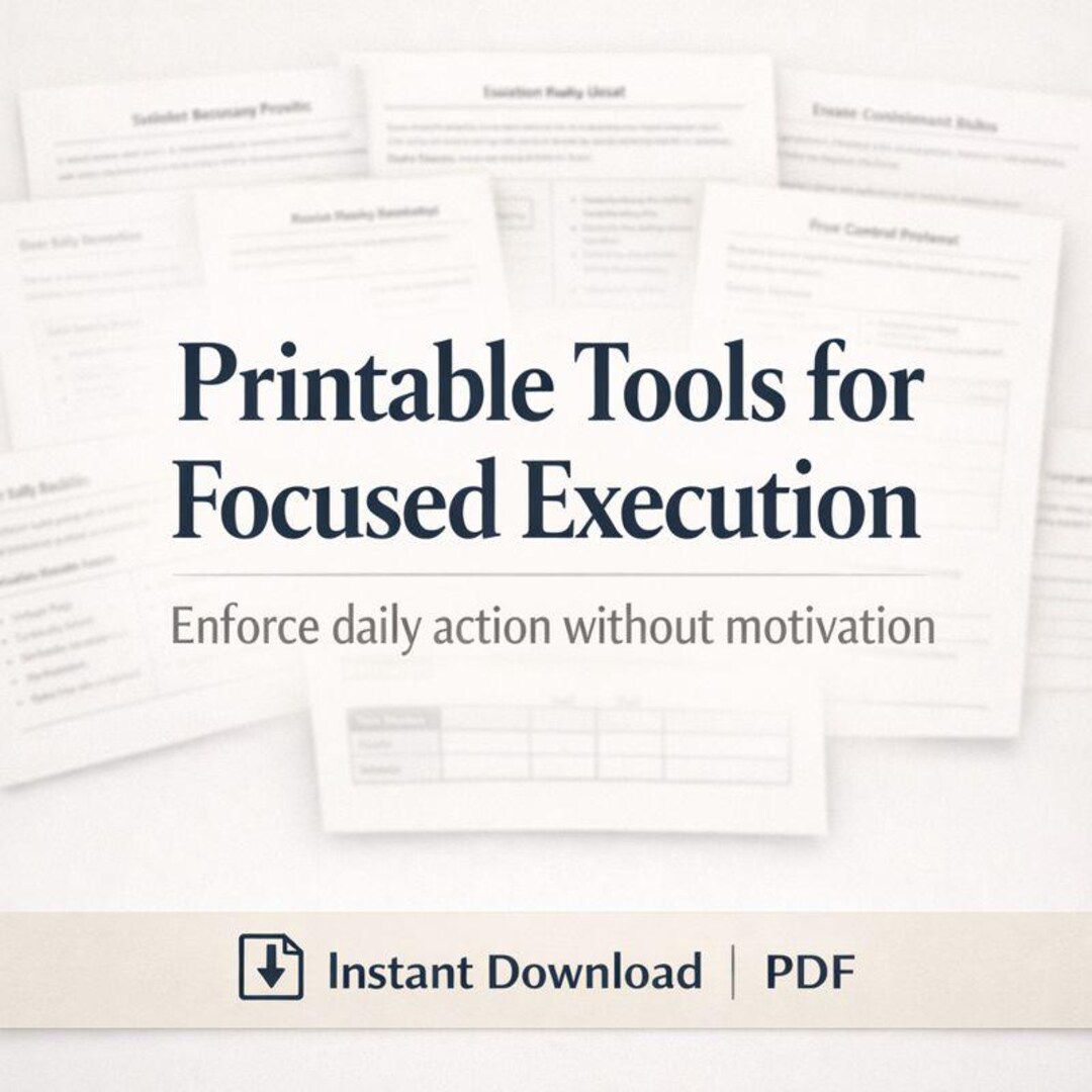 Productivity Worksheets Bundle, Printable Focus and Time Control Tools ...
