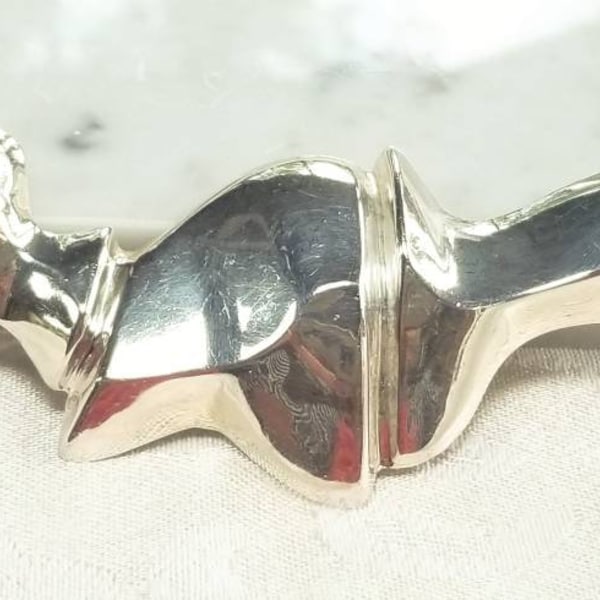 Stunning Modernist Silver Artisan Brooch