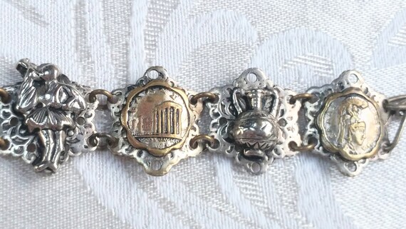 Vintage Souvenir Bracelet with Scenes of Greece - image 4