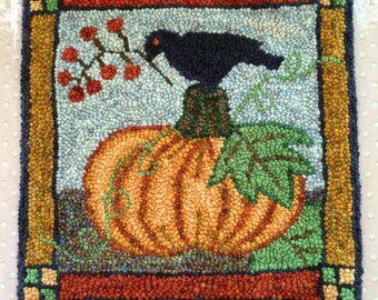 Pumpkin and Crow Rug Pattern
