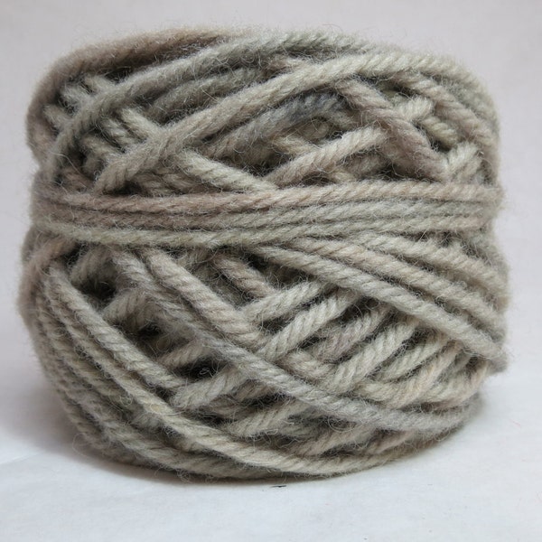 GREY, 100% Wool, 2 oz. 43 yards, 4-Ply, Bulky weight or 3-ply Worsted weight yarn, already wound into cakes, ready to use. Made to Order