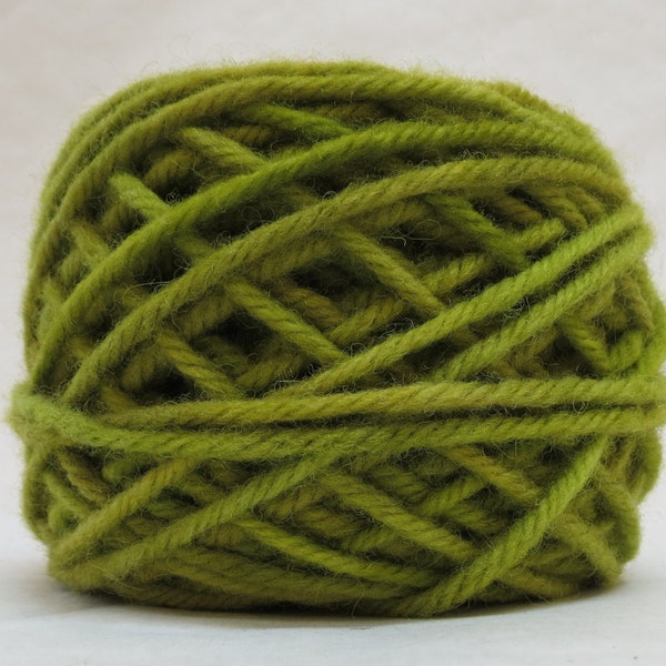 MUSTARD GREENS 100% Wool 2 oz 43 yards 4-Ply Bulky weight or 3ply Worsted weight yarn, already wound into cakes, ready to use, made to order