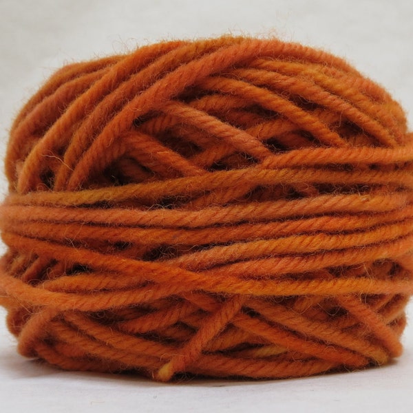 MANGO, 100% Wool, 2 oz 43  yards, 4-Ply, Bulky weight or 3 ply Worsted weight yarn, already wound into cakes, ready to use.