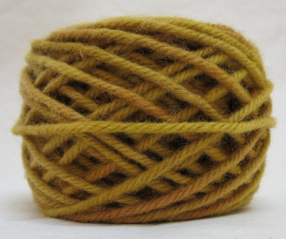 BRASS, 100% Wool, 2 Ozs. 43 Yards, 4-ply, Bulky or 3 Ply Worsted Weight  Yarn, Already Wound Into Cakes, Ready to Use, Made to Order. 