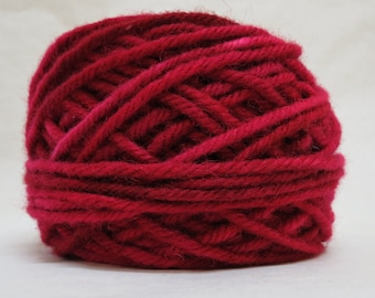 GERANIUM, 100% Wool, 2 oz 43 yards, 4-Ply, Bulky weight or 3-ply Worsted weight yarn, already wound into cakes, ready to use, made to order.