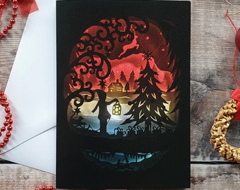 Christmas Night Greeting Card