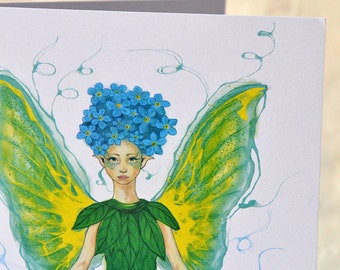 Forget-Me-Not Fairy - Flower Fairy Birthday Card