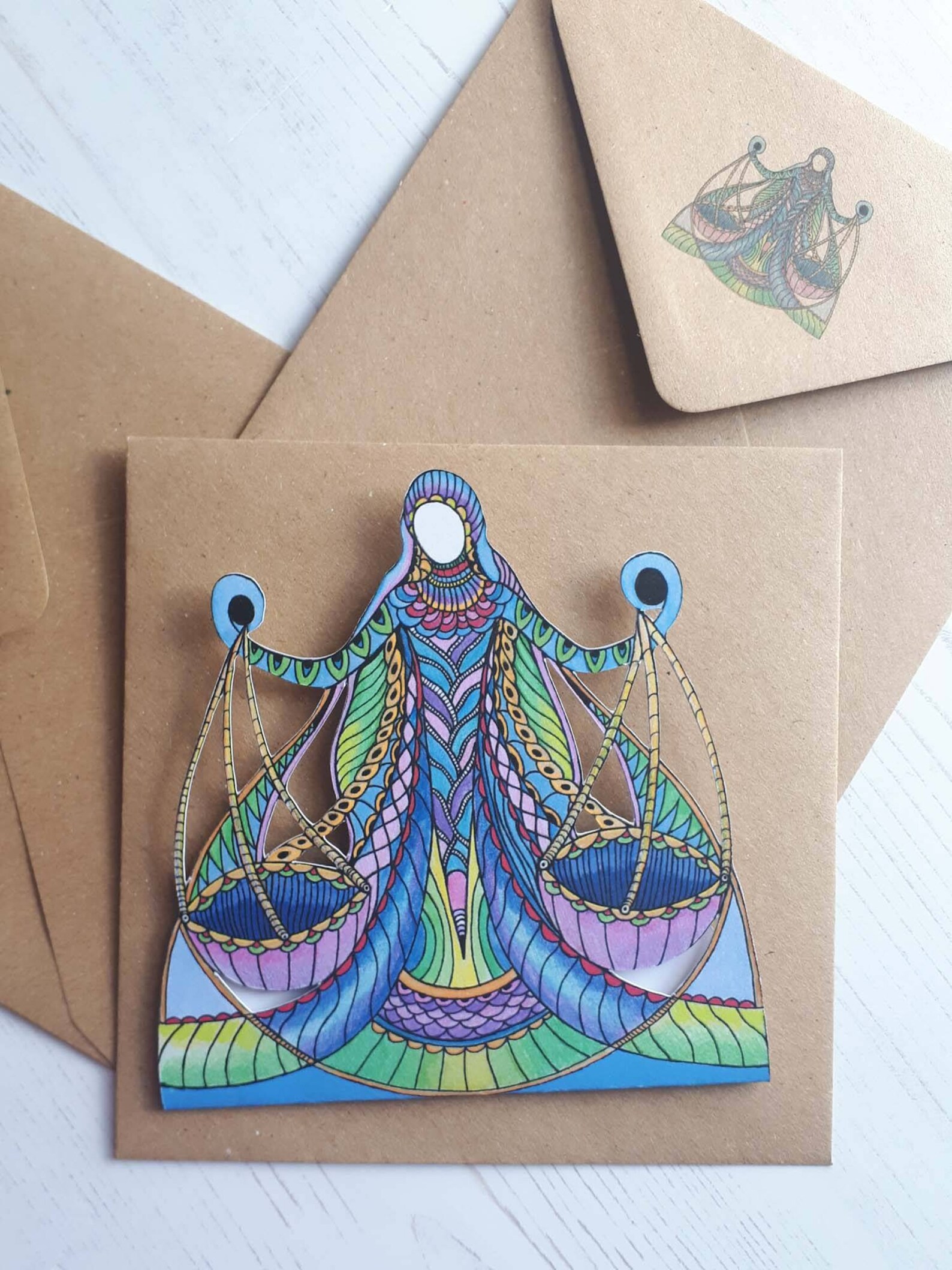 Libra Zodiac Birthday Card - Etsy