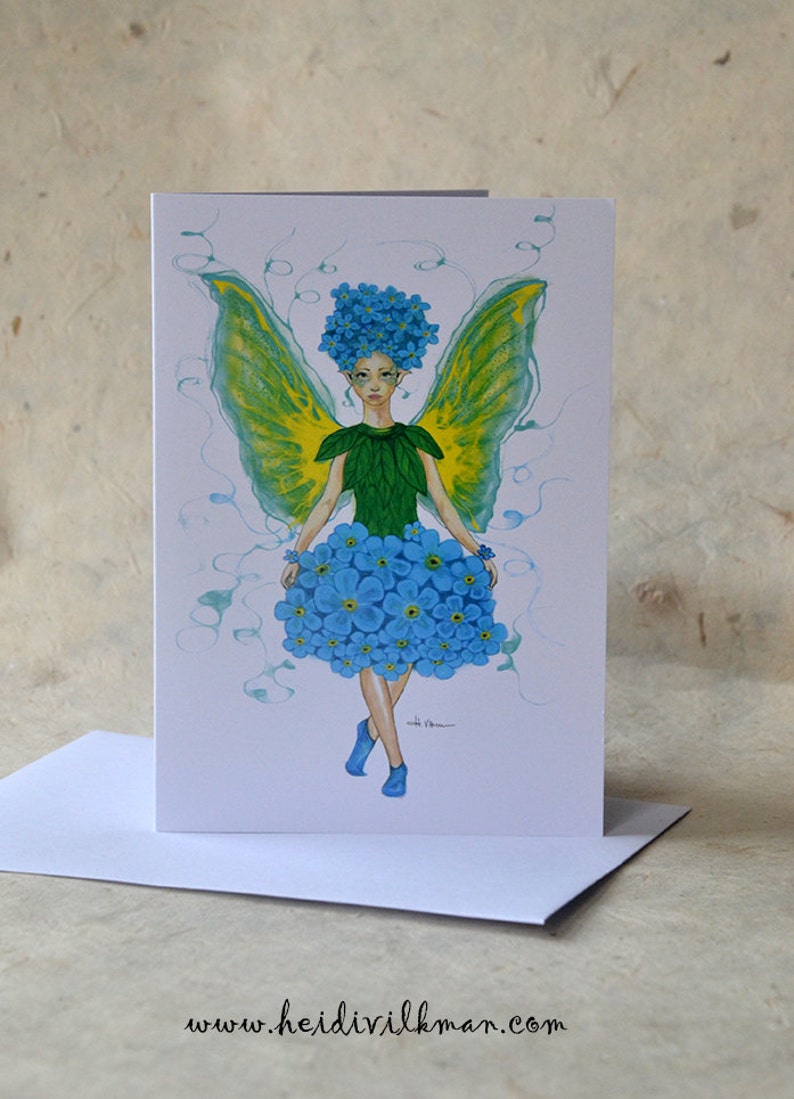 Fairy Flower Fairy Fae Greeting Card Etsy