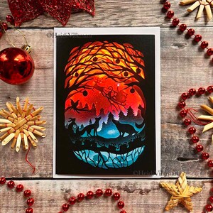 Stille Nacht Kerstkaart - Kerstmannen onderweg