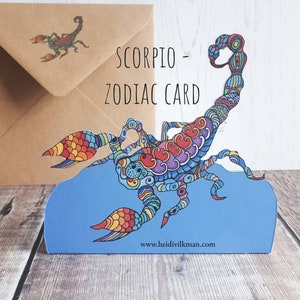 SCORPIO Zodiac Birthday Card