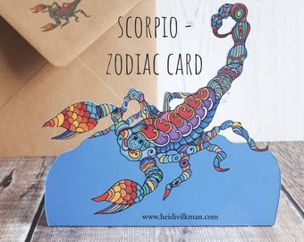 SCORPIO Zodiac Birthday Card